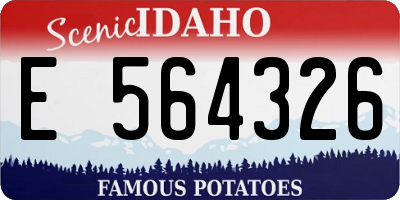 ID license plate E564326