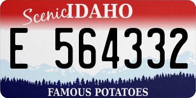 ID license plate E564332