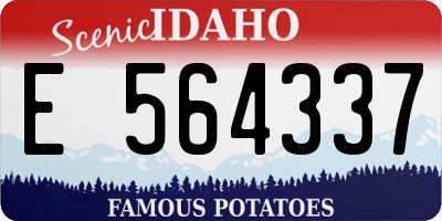 ID license plate E564337