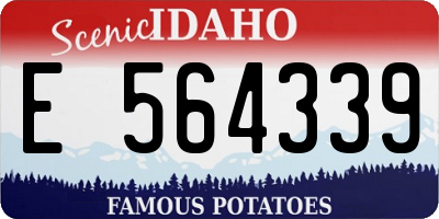 ID license plate E564339