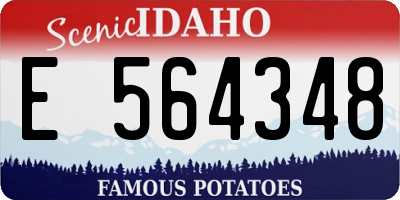 ID license plate E564348