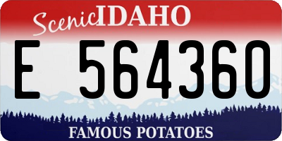 ID license plate E564360