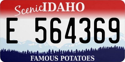 ID license plate E564369