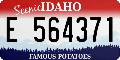 ID license plate E564371