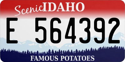 ID license plate E564392