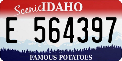 ID license plate E564397