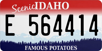 ID license plate E564414