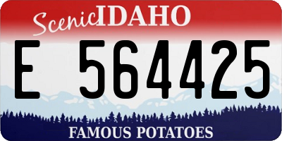 ID license plate E564425