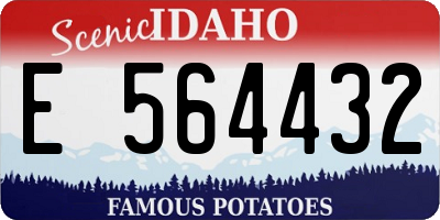 ID license plate E564432