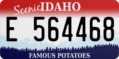 ID license plate E564468