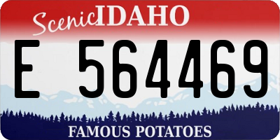 ID license plate E564469