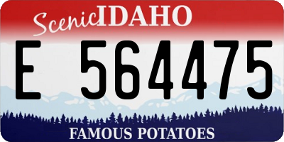 ID license plate E564475