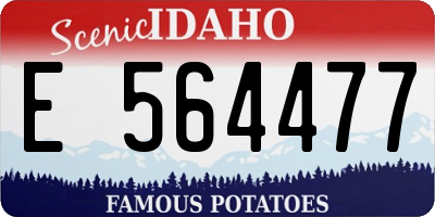 ID license plate E564477