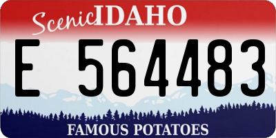 ID license plate E564483