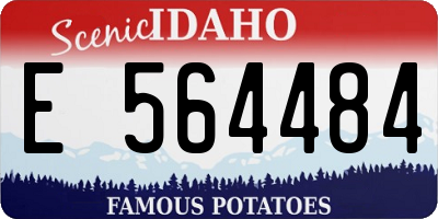 ID license plate E564484
