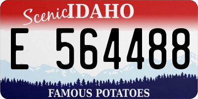 ID license plate E564488