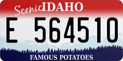 ID license plate E564510