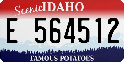 ID license plate E564512