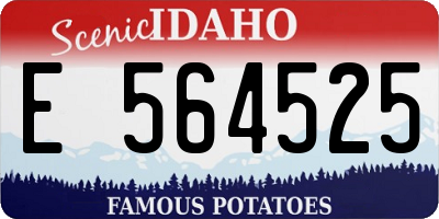 ID license plate E564525
