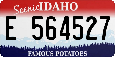 ID license plate E564527