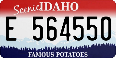 ID license plate E564550