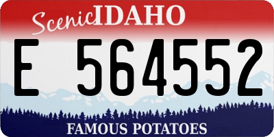 ID license plate E564552