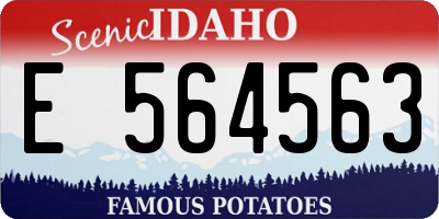 ID license plate E564563