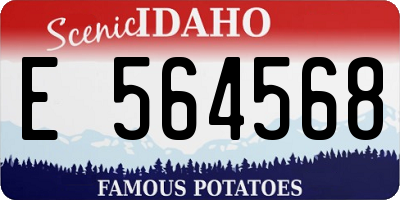 ID license plate E564568