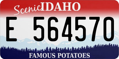 ID license plate E564570