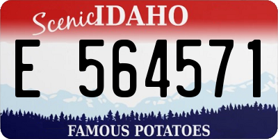ID license plate E564571