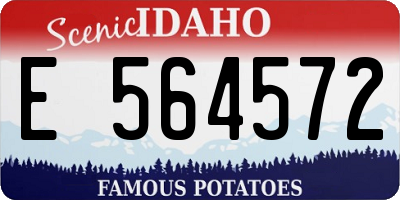 ID license plate E564572