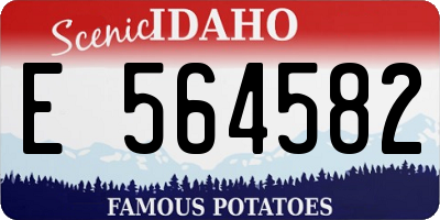 ID license plate E564582