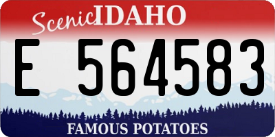 ID license plate E564583
