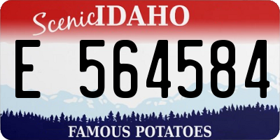 ID license plate E564584