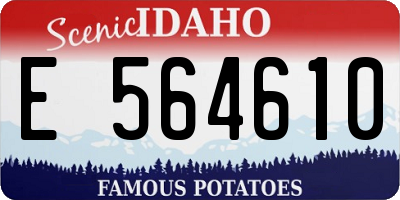 ID license plate E564610