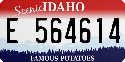 ID license plate E564614