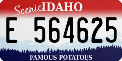 ID license plate E564625