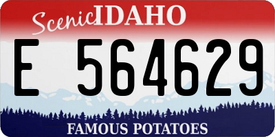 ID license plate E564629