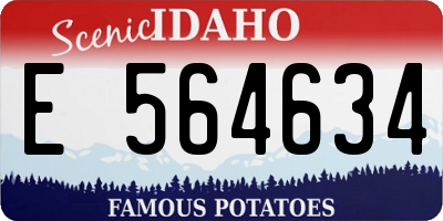 ID license plate E564634