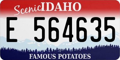 ID license plate E564635