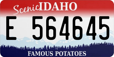 ID license plate E564645