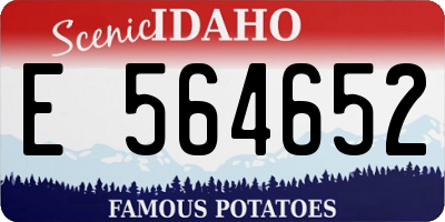 ID license plate E564652