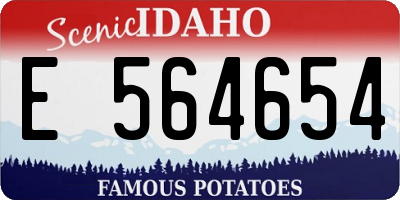 ID license plate E564654