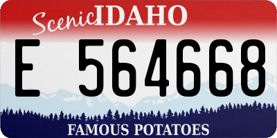 ID license plate E564668