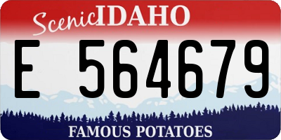 ID license plate E564679