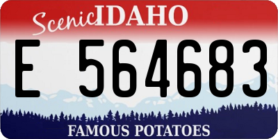 ID license plate E564683