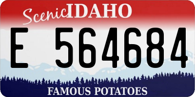 ID license plate E564684