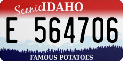 ID license plate E564706