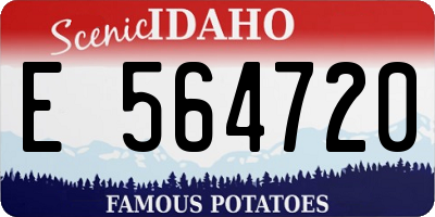 ID license plate E564720