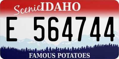 ID license plate E564744